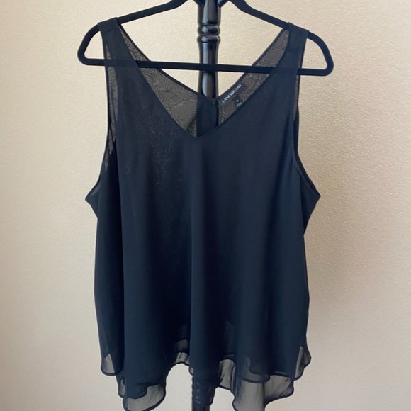Lane Bryant, Black Tank Top, Shell, Size 22 - Picture 1 of 5